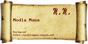 Modla Masa névjegykártya
